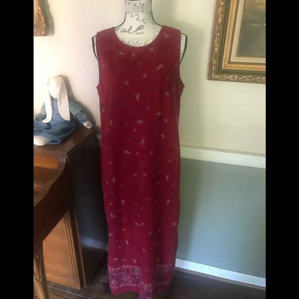 VTG Melissa Harper Sleeveless Velvet Maxi Dress M
